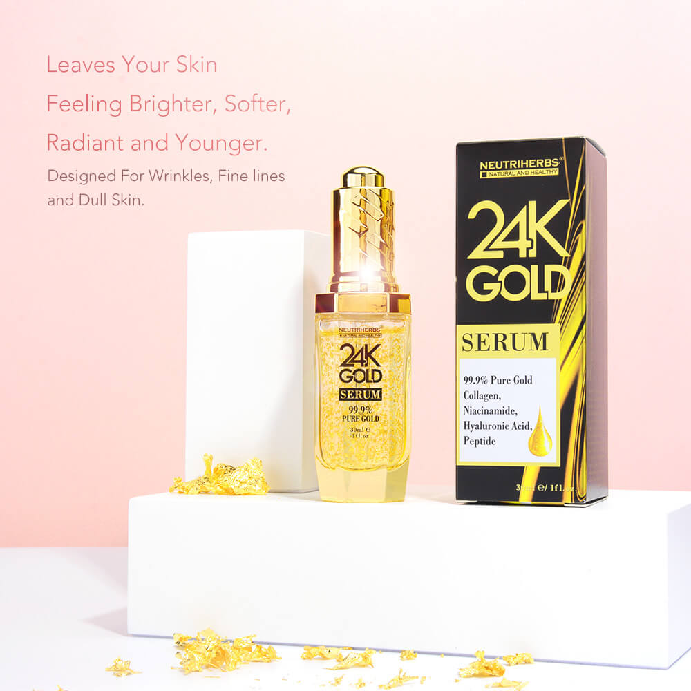 24K Gold Serum leaves your skin feeling brighter, softer, radiant and younger.