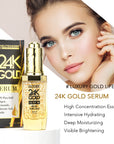 Neutriherbs Luxury 24K Gold Serum with Hyaluronic Acid & Peptide to resist aging signs-Pure 99.9% Goldzan