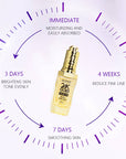24K Gold Serum provides immediate moisturizing and easily absorbed