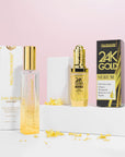 Neutriherbs luxury 24 karat goldzan skincare products - best face serum for anti-aging - rose gold 24k skin mist - hydrating face spray