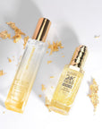 Neutriherbs 24 karat gold serum + skin mist to reduce fine lines and wrinkles - rose water spray for face to hydrating and setting makeup