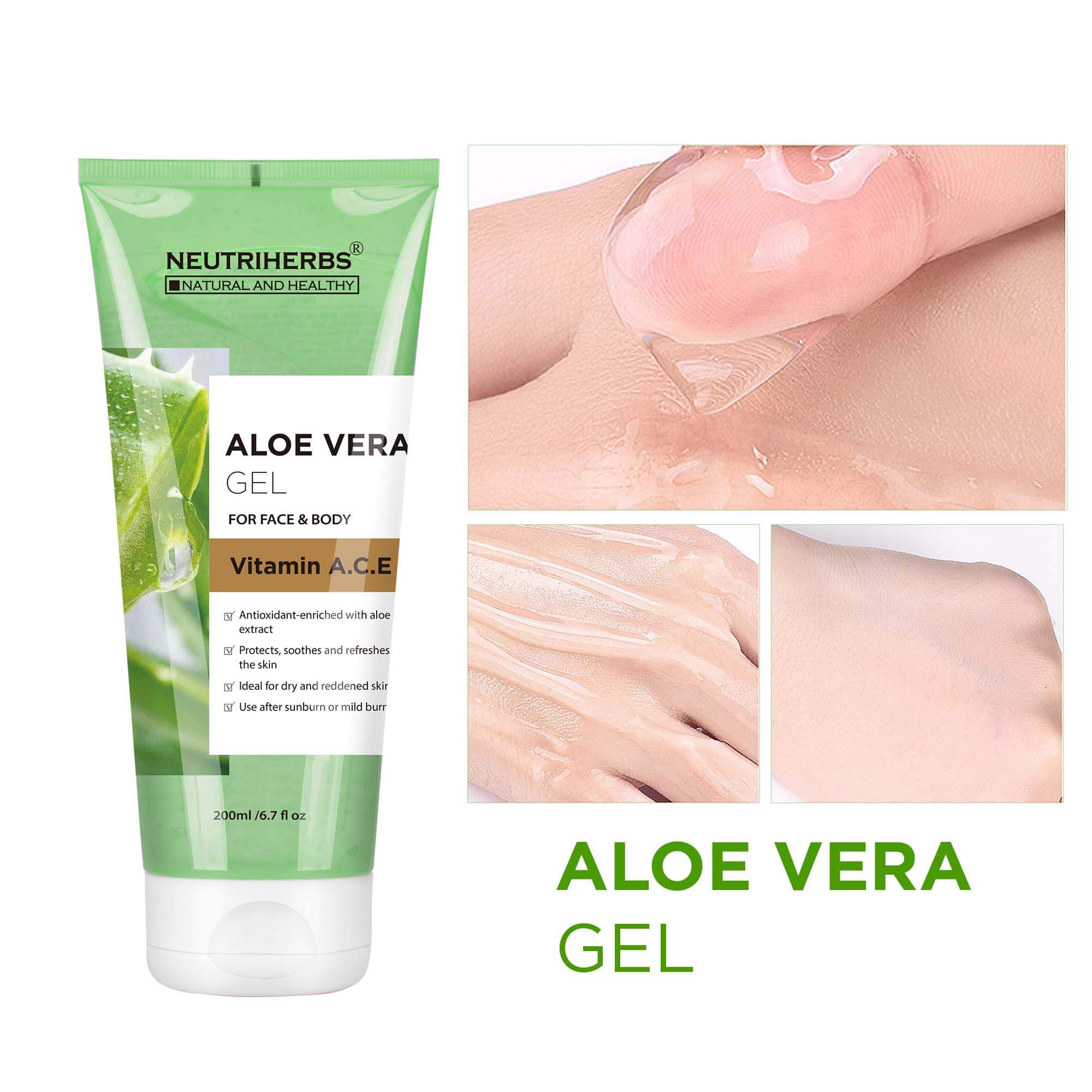 Neutriherbs Best Hydrating Aloe Vera For Face & Body | Ideal for dry and reddened skin