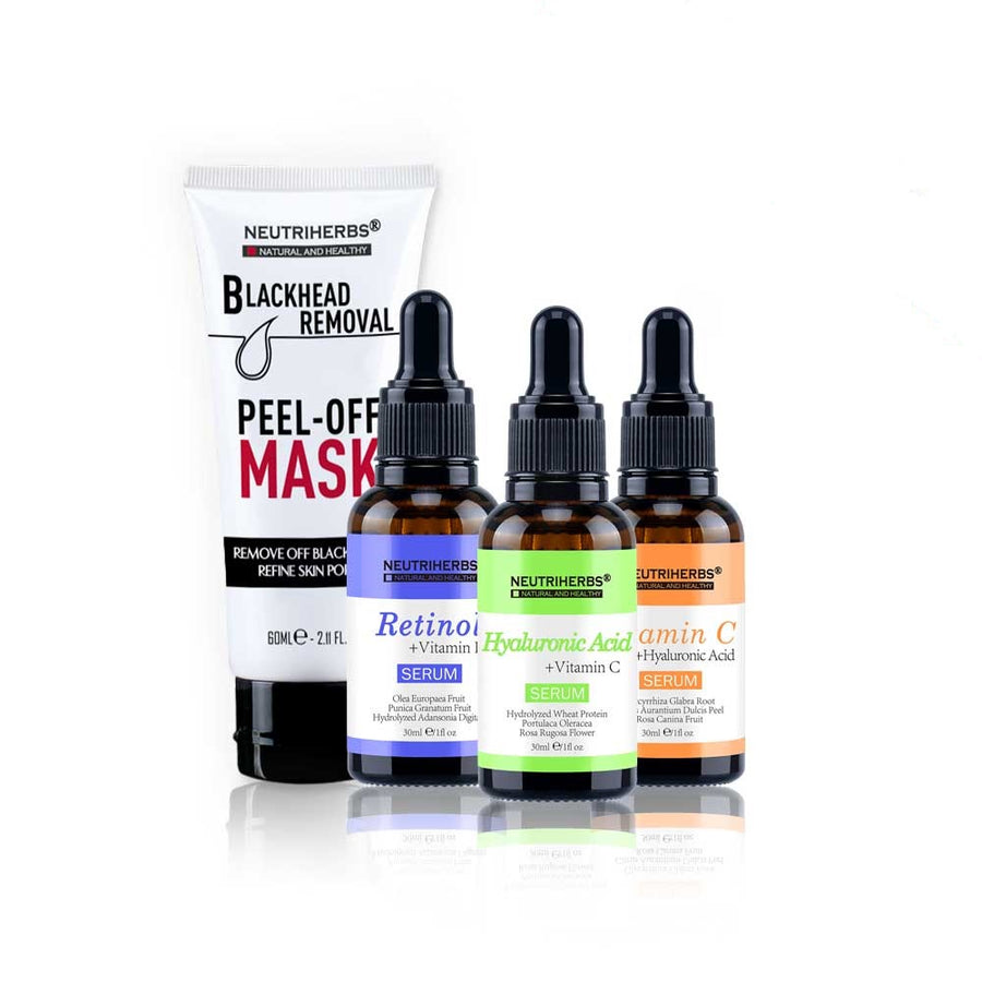 Neutriherbes | Kit Sérum Vitaminé + Masque Peel Off Points Noirs Pour Une Peau Saine
