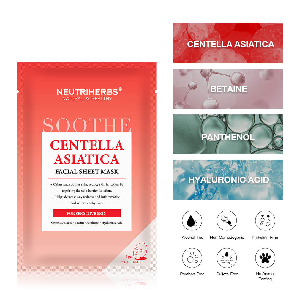 centella asiatica face masks for sensitive skin