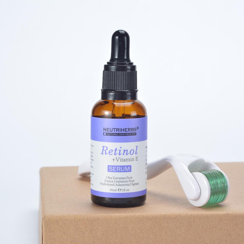 Neutriherbs retinol serum + retinol cream + derma roller for sensitive skin