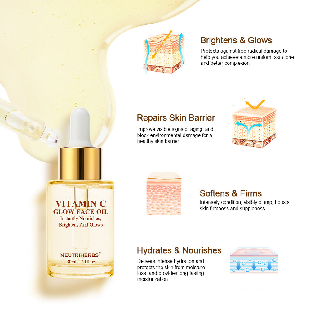 Vitamin C Instantly Nourishes Face Oil For Skin Glowing