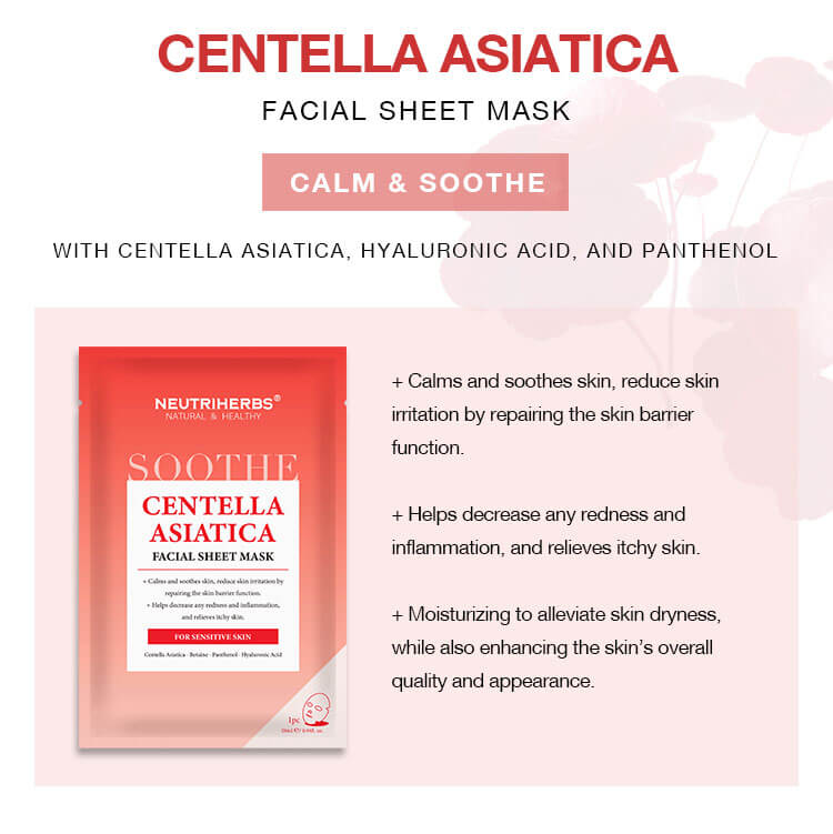 centella asiatica face mask for smooth skin
