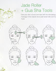 Jade Roller and Gua Sha Scraping Set For Facial Massage & Anti-Aging Treatment