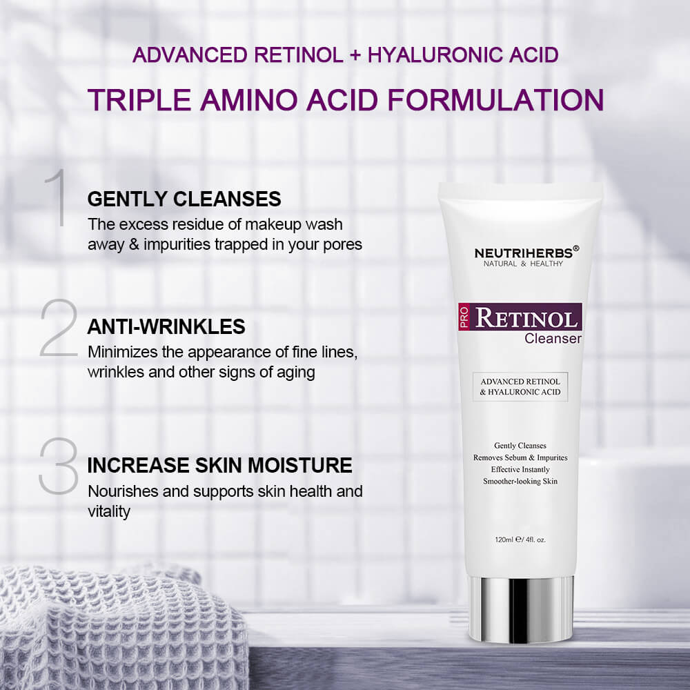 Pro Retinol Anti Aging Amino Acid Foam Cleanser For Anti Wrinkles