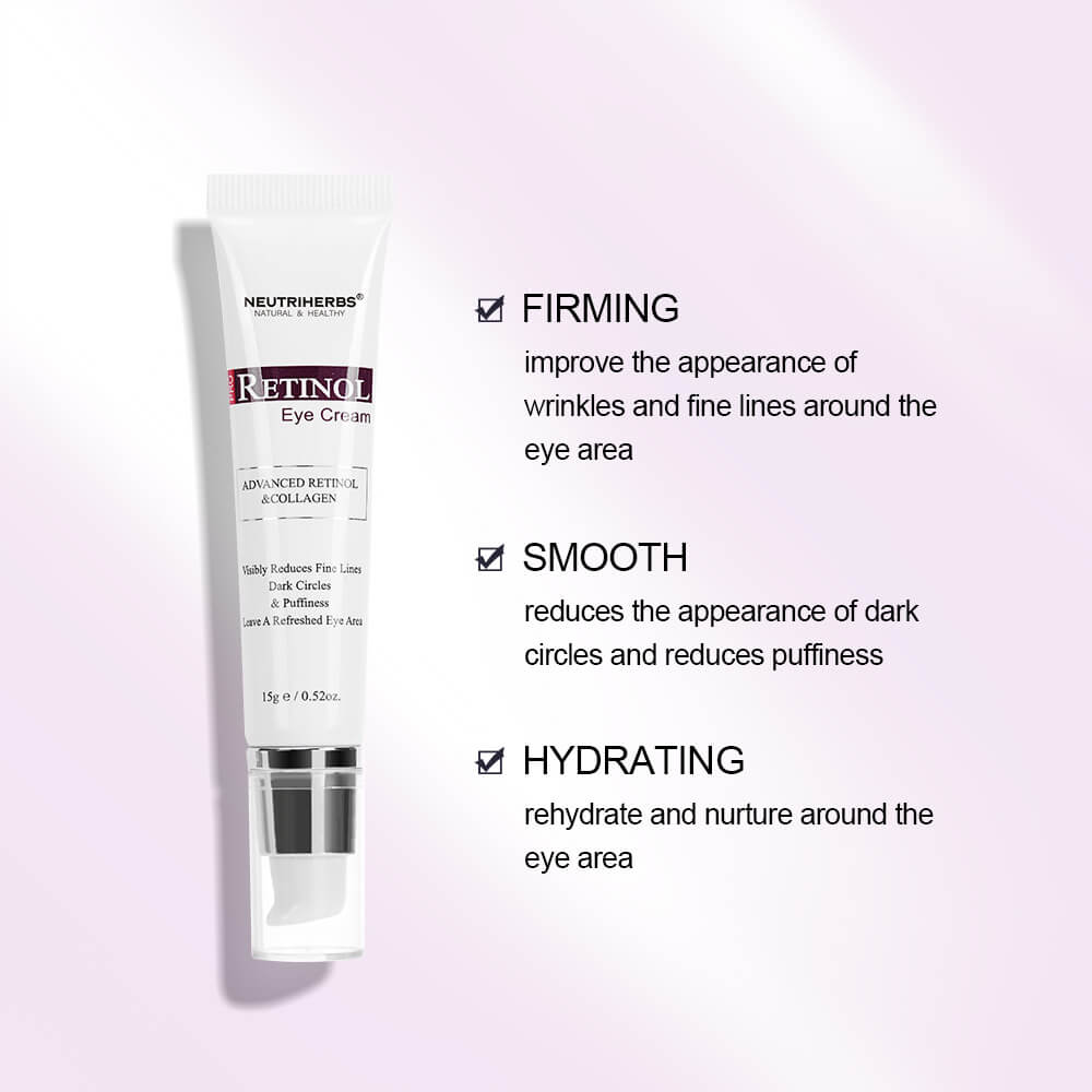 retinol eye cream improves the appearance of wrinkles and fine lines around the eye area
