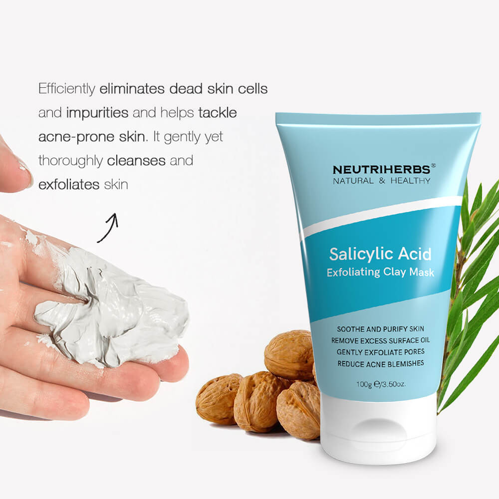 Salicylic Acid Clay Mask efficiently eliminates dead skin cells and impurities 