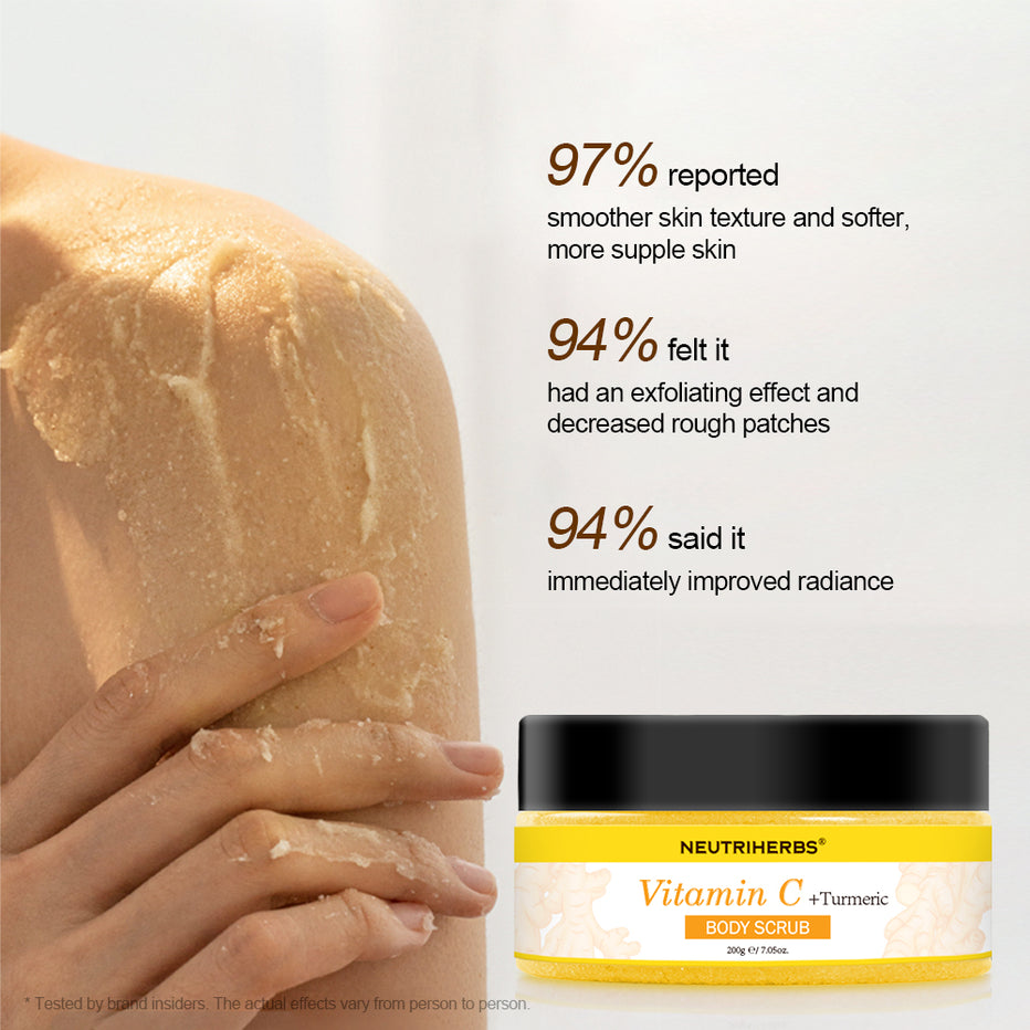 Vitamin C Turmeric Exfoliating Body Scrub For Skin Brightening Neutriherbs