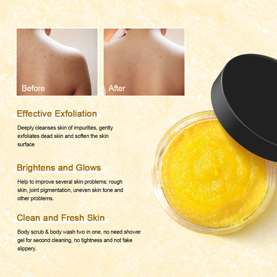 Vitamin C Turmeric Exfoliating Body Scrub For Skin Brightening Neutriherbs