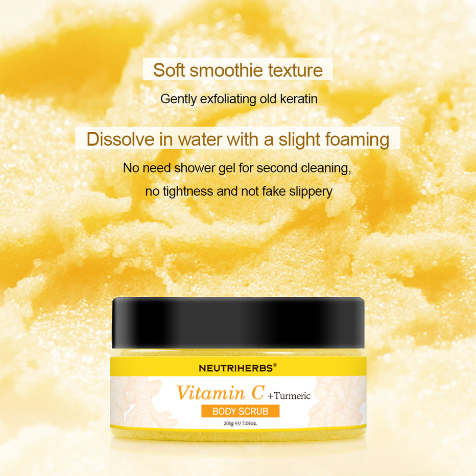 Vitamin C Turmeric Exfoliating Body Scrub For Skin Brightening Neutriherbs