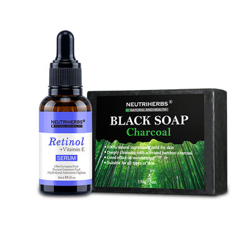 Neutriherbs Retinol Serum + صابون الفحم لحب الشباب والبثور