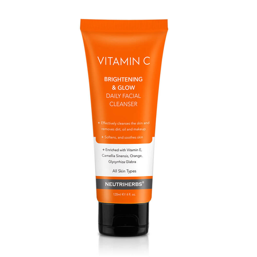 Neutriherbs vitamin c foam facial cleanser for sensitive skin - instanatural vitamin c cleanser