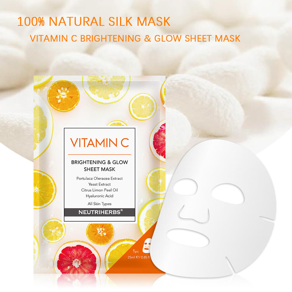 Vitamin C Glow Facial Mask For Nourishing Skin And Reducing Redness