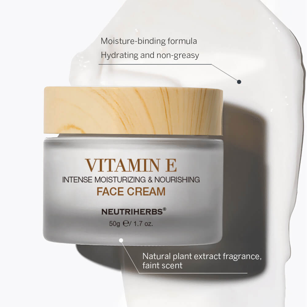 vitamin e moisturizer with moisture-binding formula, hydrating and non-greasy