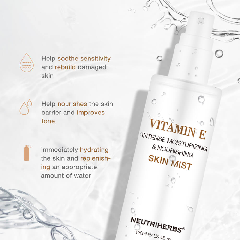 Spray hydratant pour la peau à la vitamine E