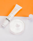 Showing the texture of vitamin c eye cream