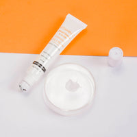 Showing the texture of vitamin c eye cream