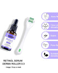 retinol serum after derma roller for acne-prone and oily skin with acne marks