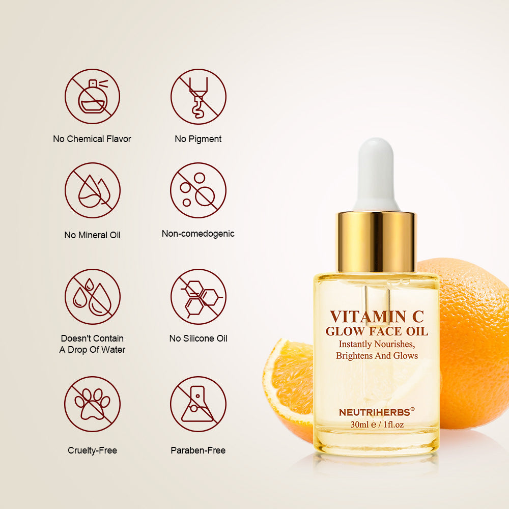 Vitamin C Instantly Nourishes Face Oil For Skin Glowing, repairing skin barrier